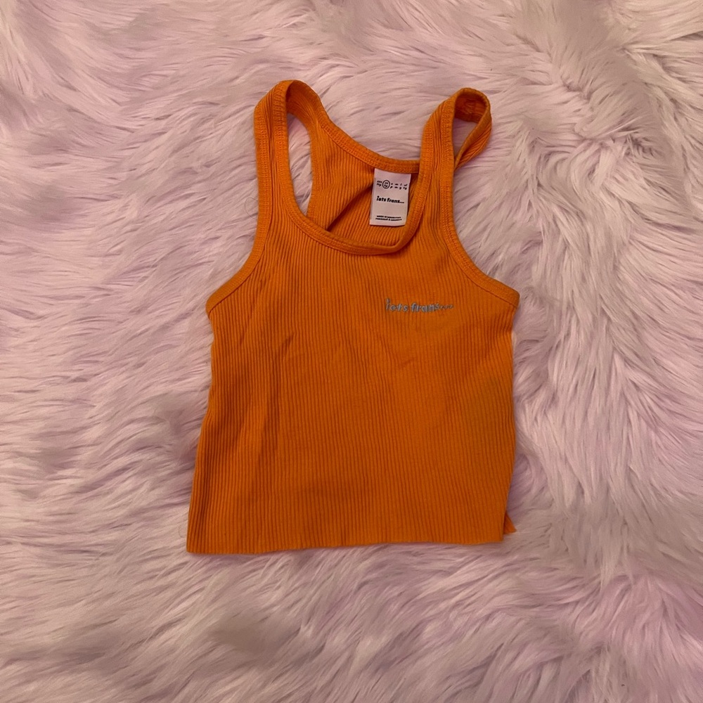 COPY - Les frans Orange muscle tank top